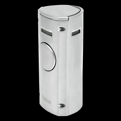 Ronson 110001 Vžigalnik plinski Jet Flame Volcano srebrn