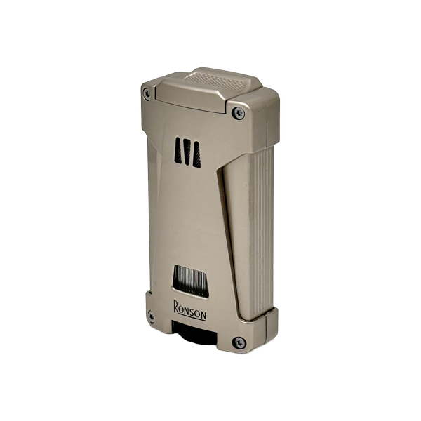 Vžigalnik Ronson 119003 za cigare plinski Jet Flame Hurricane, Grey Satin