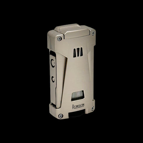 Vžigalnik Ronson 119003 za cigare plinski Jet Flame Hurricane, Grey Satin