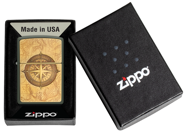 Zippo 2.008.093 vžigalnik Topographic Compass, Emblem