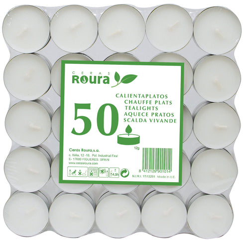 Sveča ROURA 220070.000 nedišeča čajna 50/1