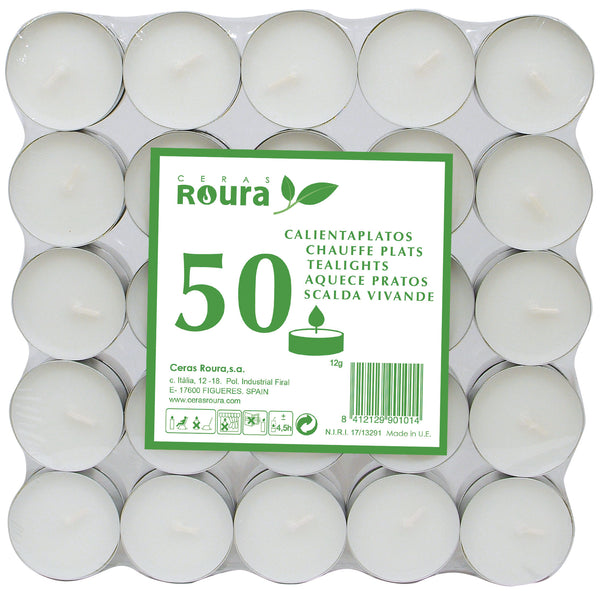 Sveča ROURA 220070.000 nedišeča čajna 50/1