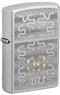 Zippo 46810 vžigalnik Snake Pattern, Satin Chrome