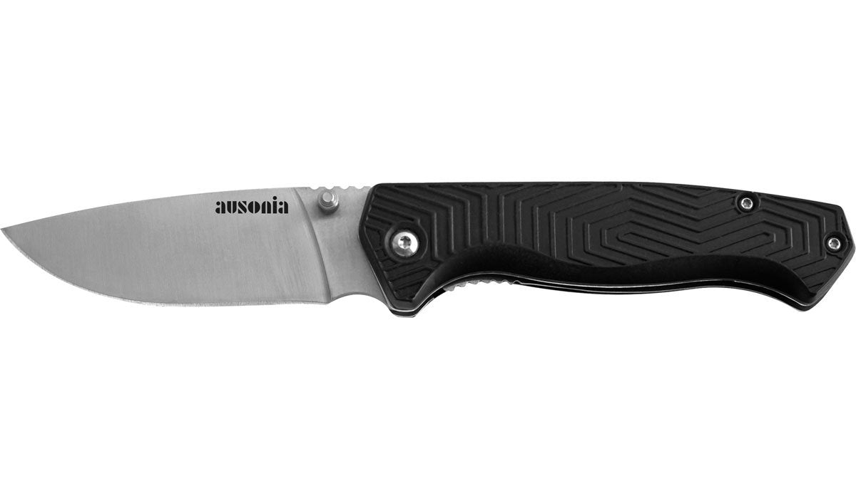 Ausonia 26188 Zložljiv žepni nož črn alu ročaj, 19cm