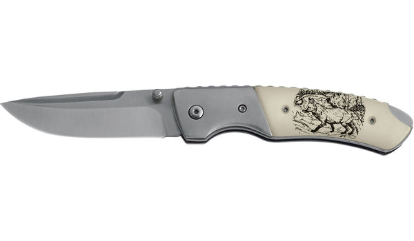 Ausonia 26599 Zložljiv žepni nož Lisica plastični ročaj, 19cm