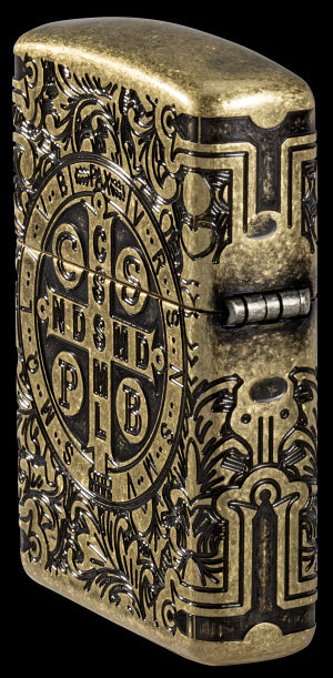 Zippo vžigalnik 29719 St. Benedict, Armor® Antique Brass