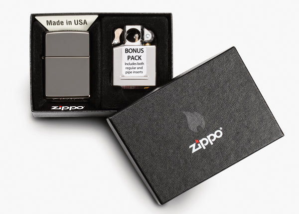 Zippo 29789 Set Zippo Black Ice & Pipe Insert