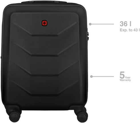 Kovček Wenger 612536 Prymo CarryOn, Trde Stranice, Črn, 36-43 L