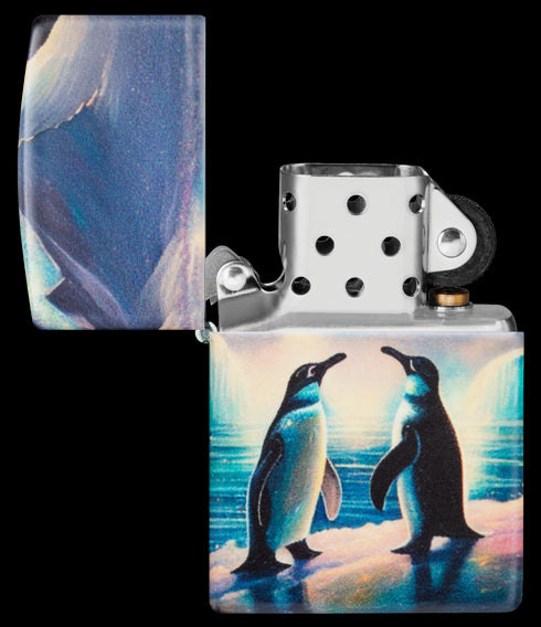 Zippo vžigalnik 46014 Penguins, Glow in the Dark