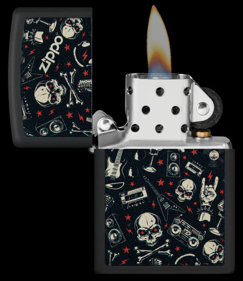 Zippo 60.007.008 vžigalnik Grunt Pattern with Skulls