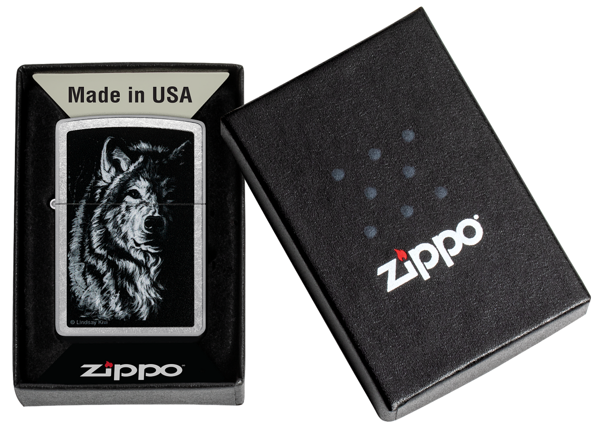 Zippo vžigalnik 46149 Wolf by Lindsay Kivi