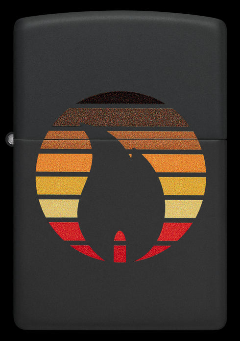 Zippo 46168 vžigalnik Zippo Retro Logo, Black Matte