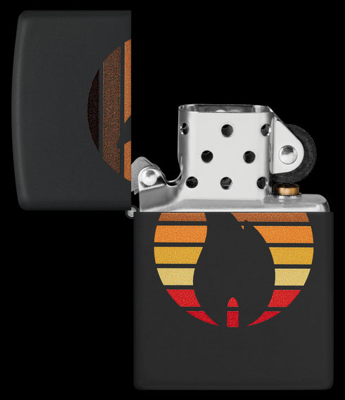 Zippo 46168 vžigalnik Zippo Retro Logo, Black Matte