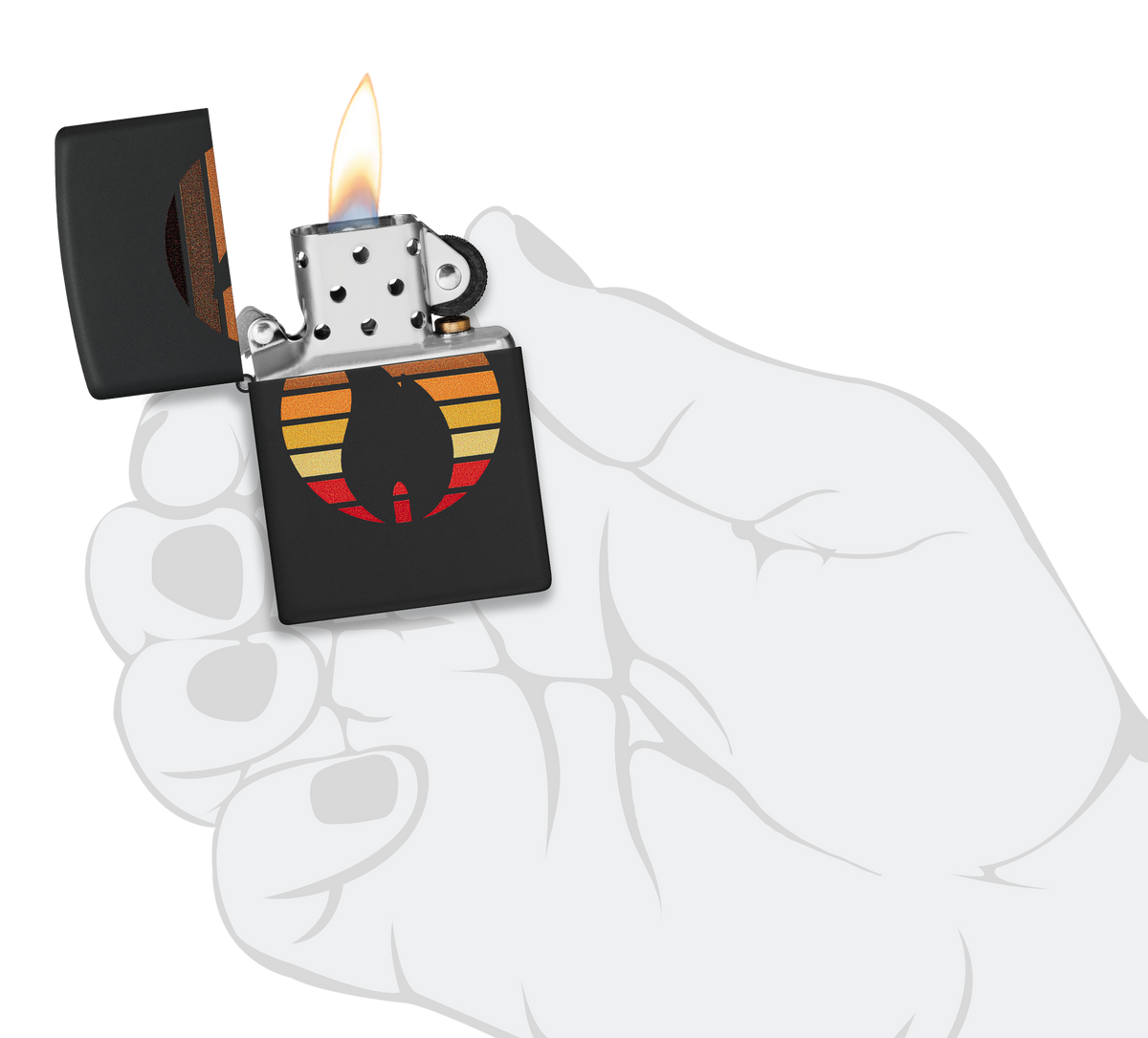 Zippo 46168 vžigalnik Zippo Retro Logo, Black Matte