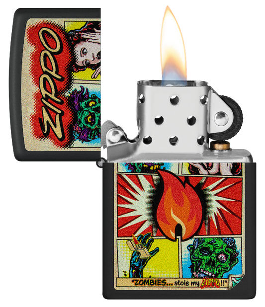 Zippo 46229 vžigalnik Zippo Comic Design, Black Matte