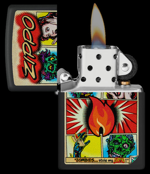 Zippo 46229 vžigalnik Zippo Comic Design, Black Matte