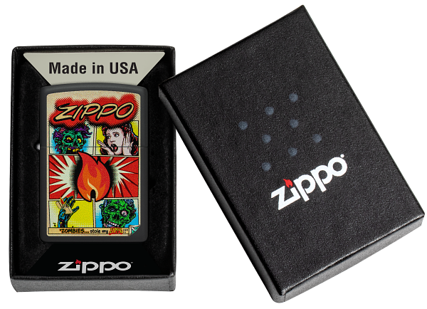 Zippo 46229 vžigalnik Zippo Comic Design, Black Matte