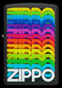 Zippo 46234 vžigalnik Rainbow Zippo Logo, Black Matte