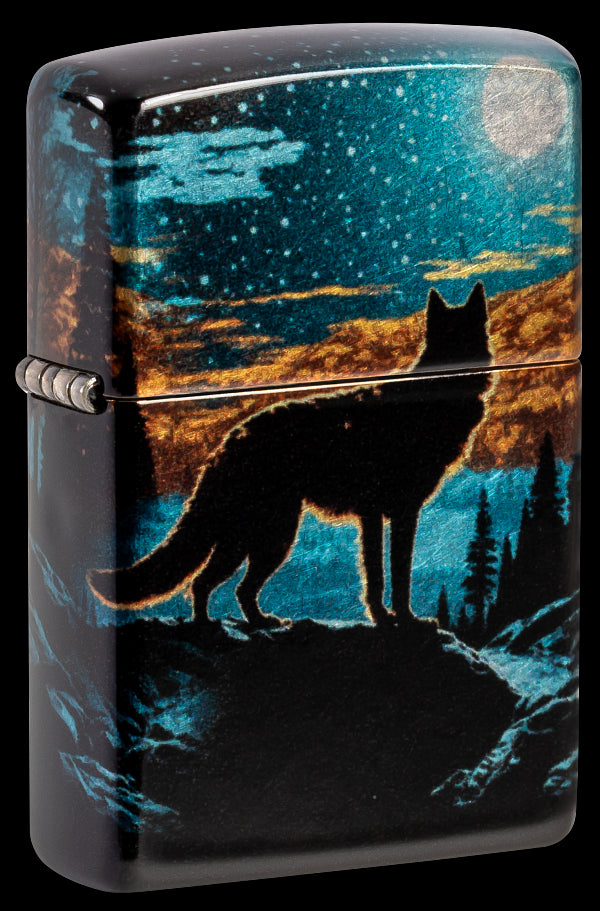 Zippo 46252 vžigalnik Wolf in Nature, 540 Tumbled Chrome