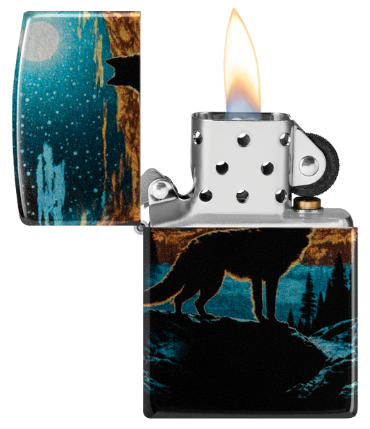 Zippo 46252 vžigalnik Wolf in Nature, 540 Tumbled Chrome
