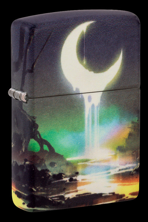 Zippo 46259 vžigalnik Dripping Half-Moon, Glow in the Dark