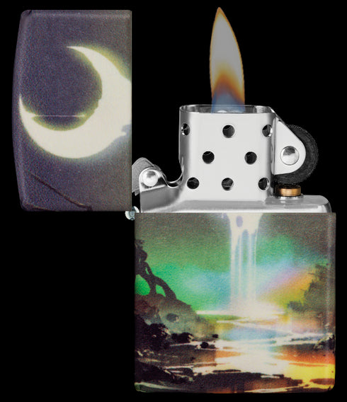 Zippo 46259 vžigalnik Dripping Half-Moon, Glow in the Dark