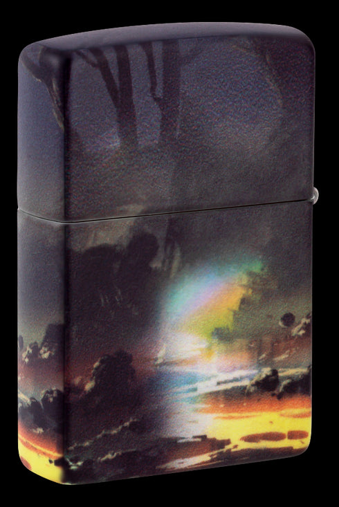 Zippo 46259 vžigalnik Dripping Half-Moon, Glow in the Dark