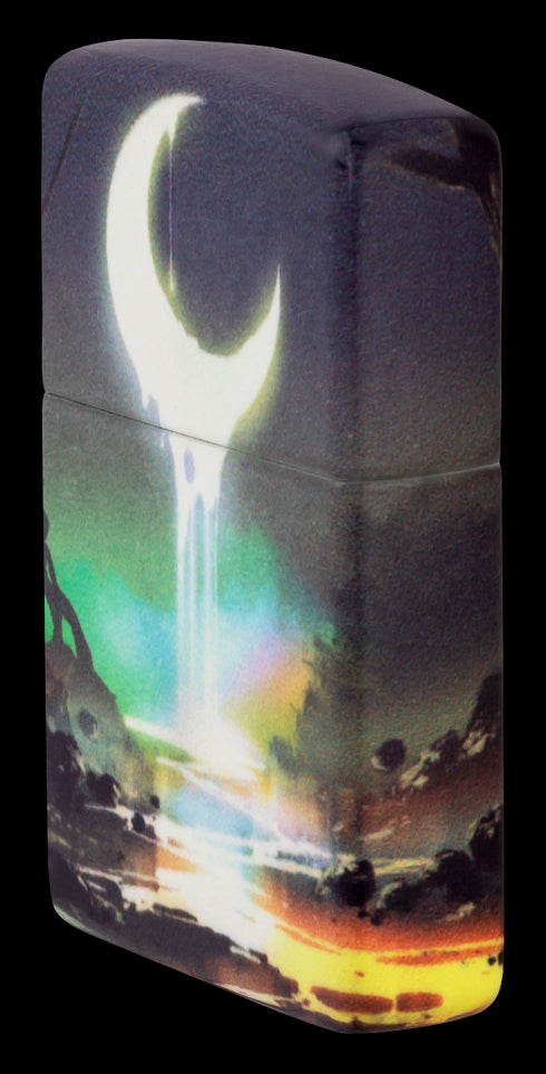 Zippo 46259 vžigalnik Dripping Half-Moon, Glow in the Dark