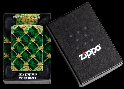 Zippo 46265 vžigalnik Cannabis, 540 Tumbled Brass