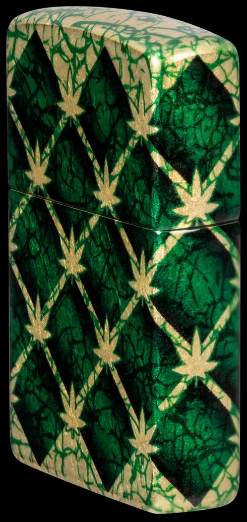 Zippo 46265 vžigalnik Cannabis, 540 Tumbled Brass