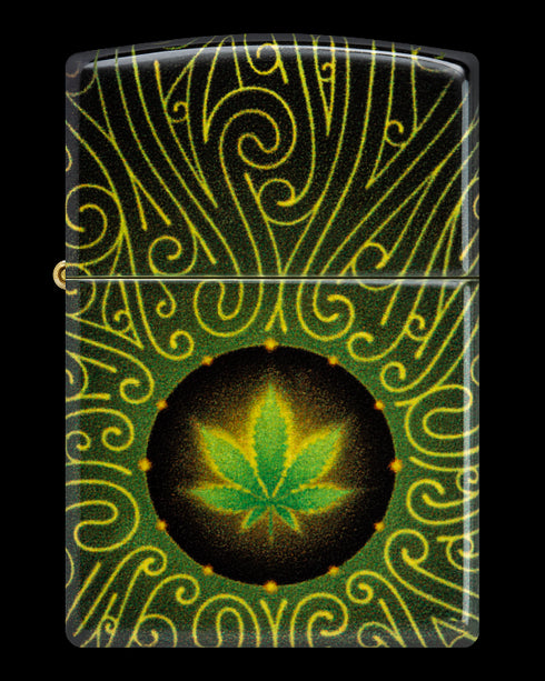 Zippo 46276 vžigalnik Cannabis Swirl, 540 Tumbled Brass