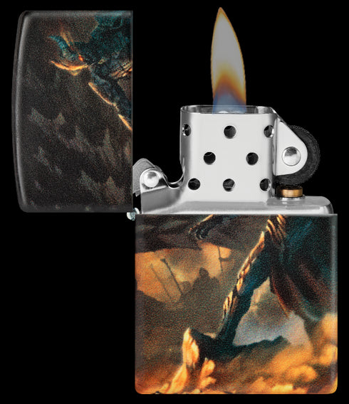 Zippo 46284 vžigalnik Knight vs Dragon, 540 Matte