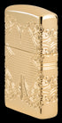 Zippo 46301 vžigalnik Armor Elegant Golden Clover, High Polish Gold Plate