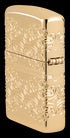 Zippo 46301 vžigalnik Armor Elegant Golden Clover, High Polish Gold Plate