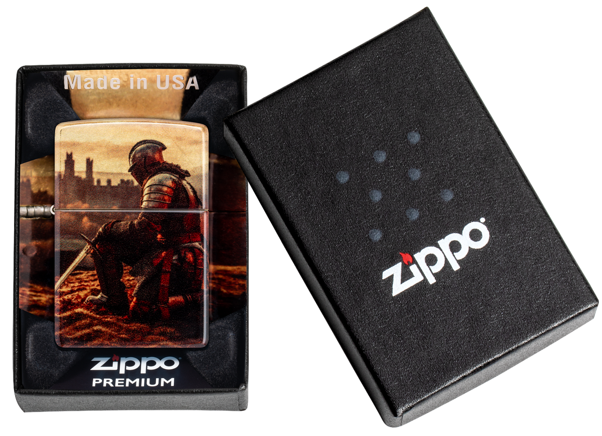 Zippo vžigalnik 46382 Kneeling Knight