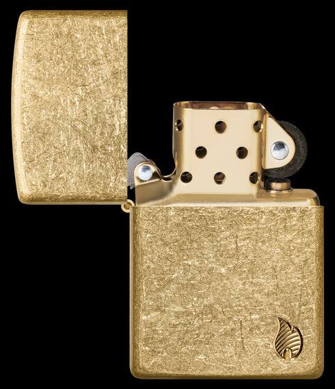 Zippo vžigalnik 46398 Armor Flame, Tumbled Brass