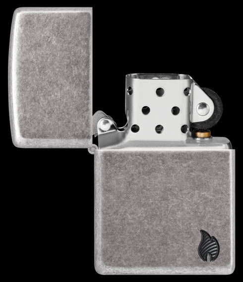 Zippo vžigalnik 46399 Armor Flame, Antique Silver