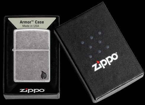 Zippo vžigalnik 46399 Armor Flame, Antique Silver