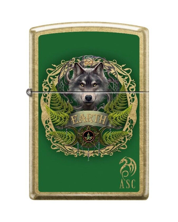 Zippo vžigalnik 46407 Anne Stokes Earth Wolf
