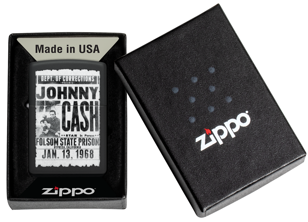 Zippo 46490 vžigalnik Johnny Cash, Newspaper