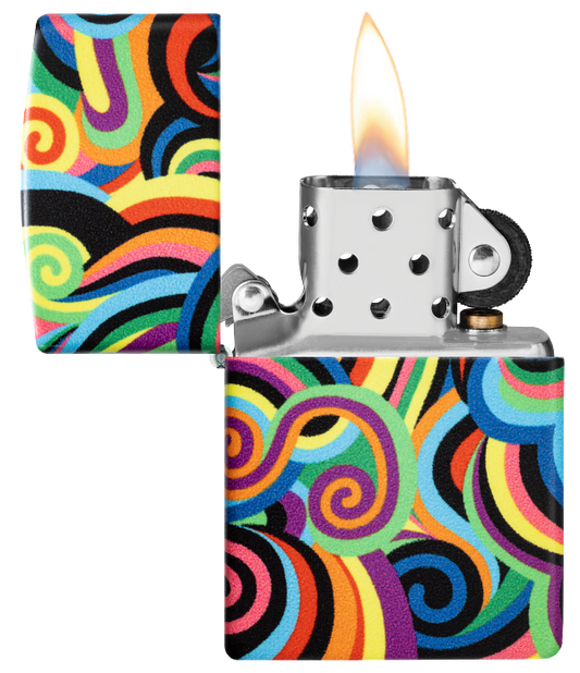 Zippo 46491 vžigalnik Vivid Color Patterns, Glow in the Dark