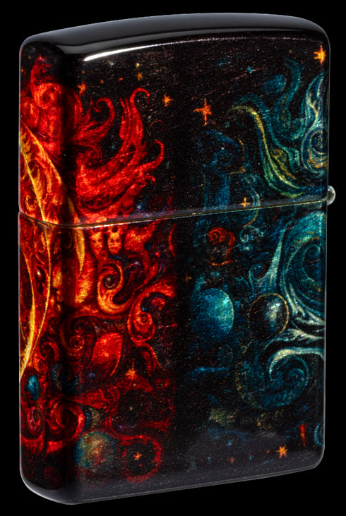 Zippo 46563 vžigalnik Spiritual Sun and Moon, 540 Tumbled Brass