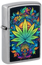 Zippo 46575 vžigalnik Psychedelic Cannabis, Street Chrome