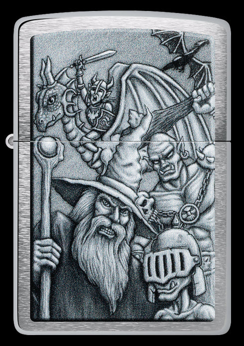 Zippo 46579 vžigalnik Mystical Beings LOTR Based, Brushed Chrome