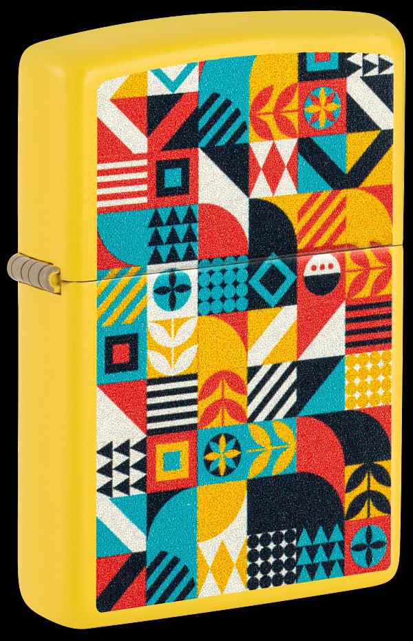Zippo 46586 vžigalnik Geometric Pattern, Sunflower Matte