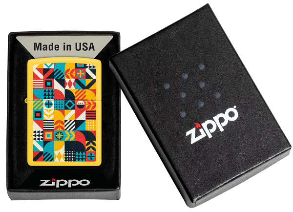 Zippo 46586 vžigalnik Geometric Pattern, Sunflower Matte