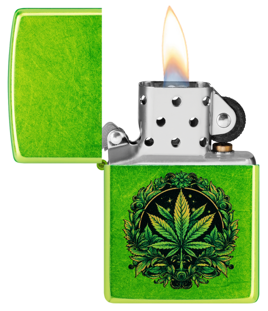Zippo 60.007.389 vžigalnik Green MLeaf