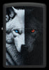 Zippo 46694 vžigalnik Dual Inner Wolf, Black Matte