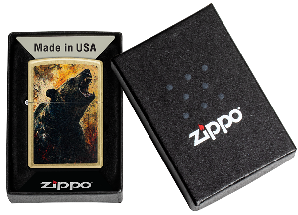 Zippo 46695 vžigalnik Bear, Street Brass