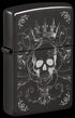 Zippo 46699 vžigalnik Gothic King Skull, High Polish Black